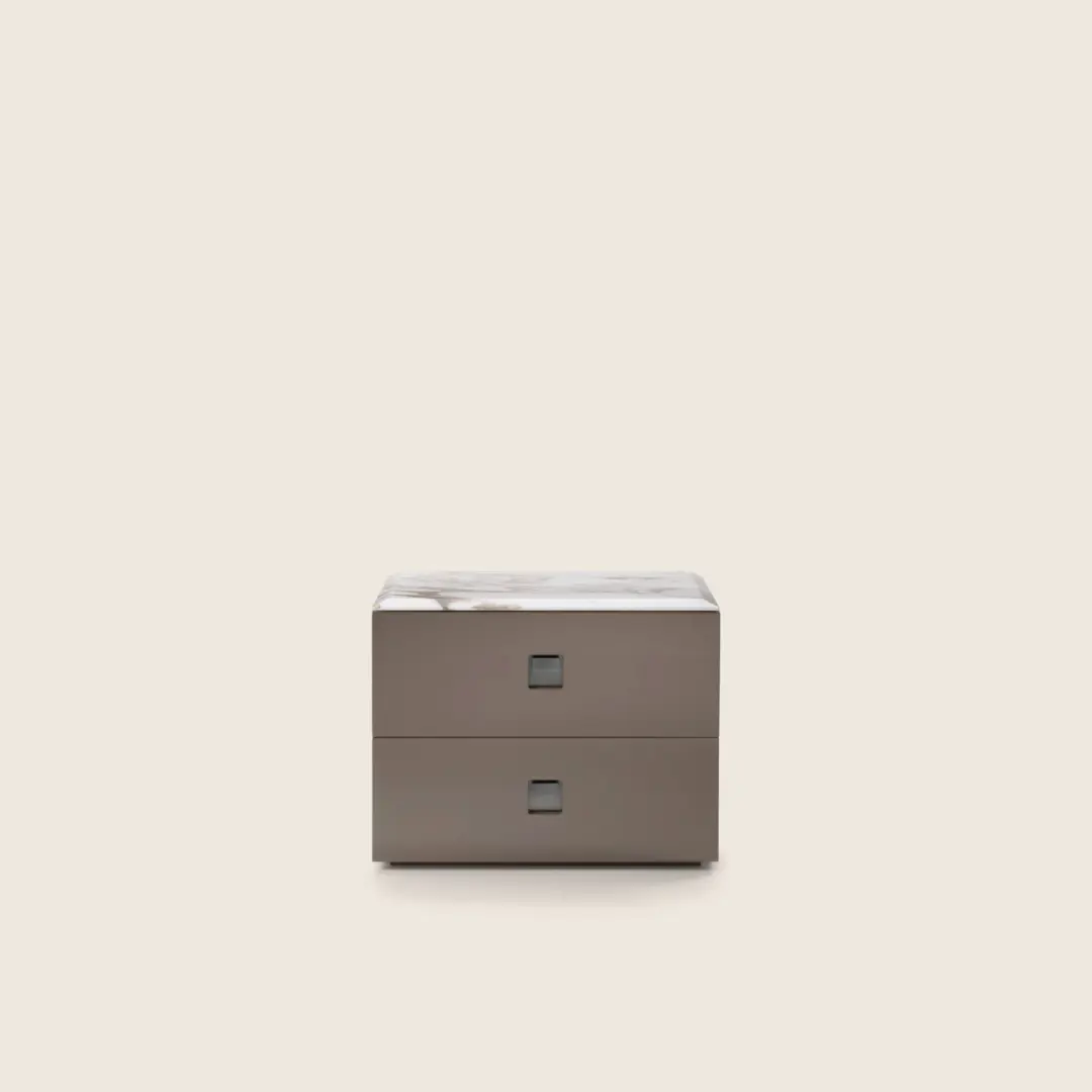 Laurent Bed Cabinet - Mocha Wood